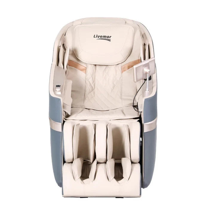Livemor Massage Chair Electric Recliner SL-track Full Body 3D Massager Seat Opal