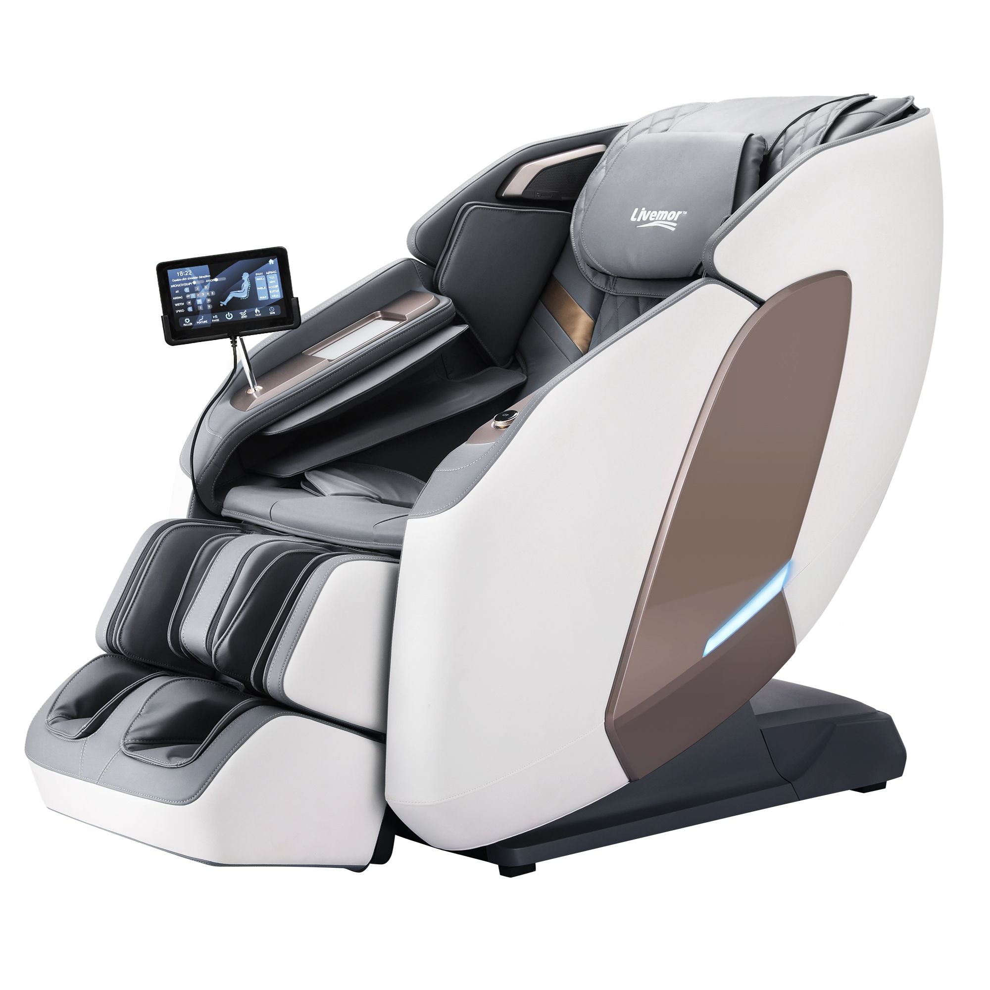 Pure Prestige 4D Dual Mechanism Massage Chair, Full Body Zero Gravity Recliner