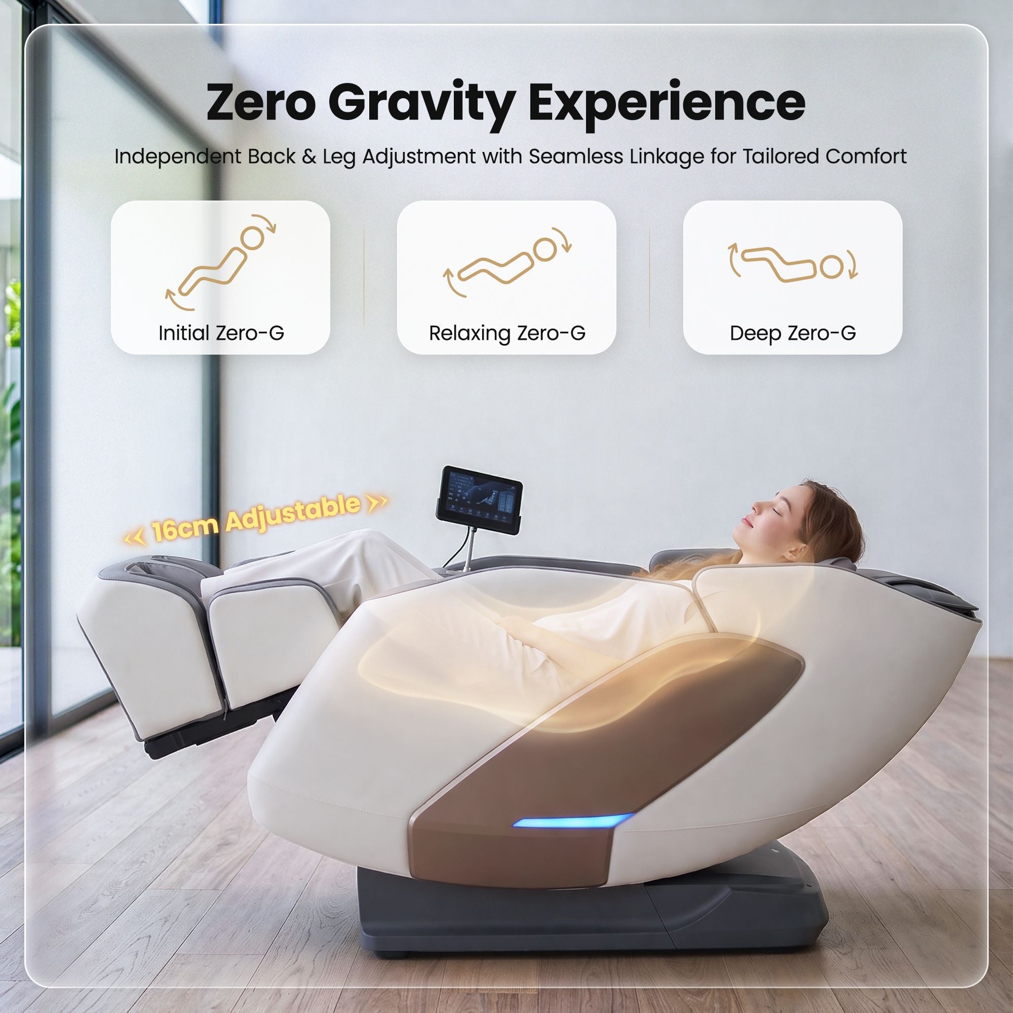 Pure Prestige 4D Dual Mechanism Massage Chair, Full Body Zero Gravity Recliner