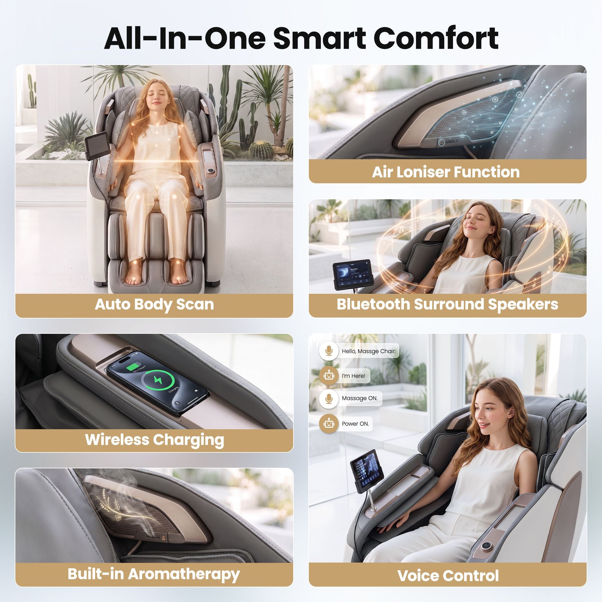 Pure Prestige 4D Dual Mechanism Massage Chair, Full Body Zero Gravity Recliner