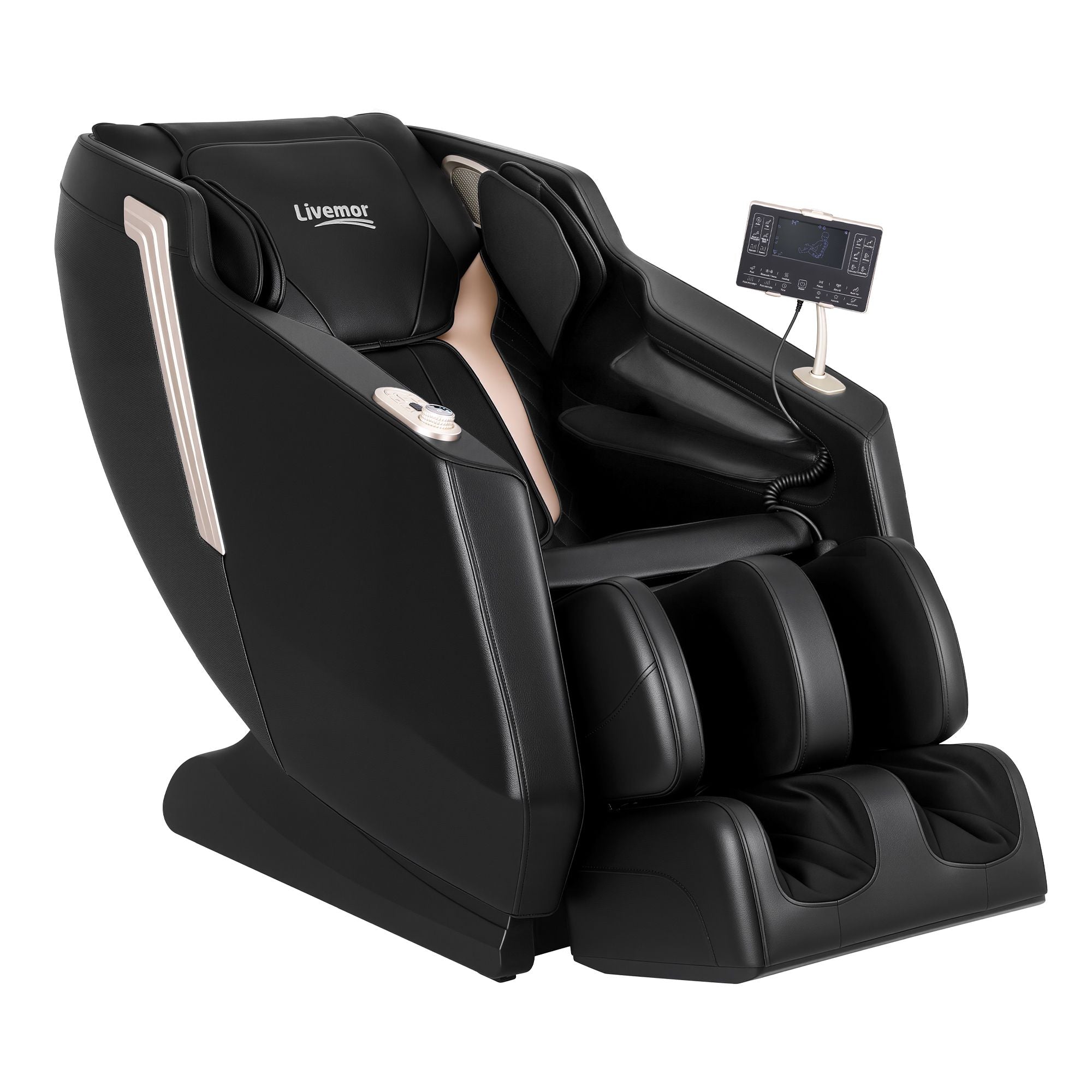 Arete Flex Massage Chair Full Body with Heat Zero Gravity Recliner, 24 Airbags, Foot Massage, 6 Auto Programs, Voice Control, Bluetooth Speakers, Screen Control, Extendable Footrest