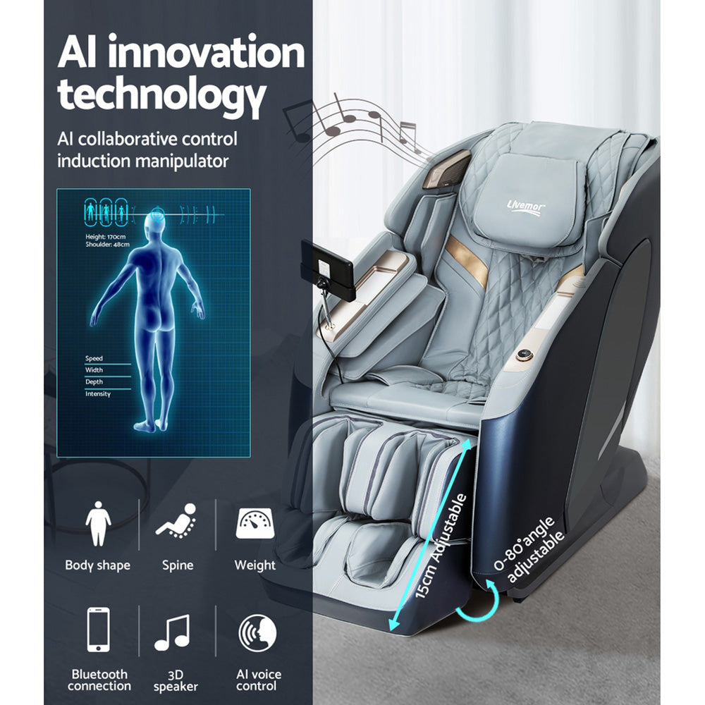 Arete Elite 4D Massage Recliner Chair SL Track Full Body Zero Gravity Massager Heated AI Body Scan
