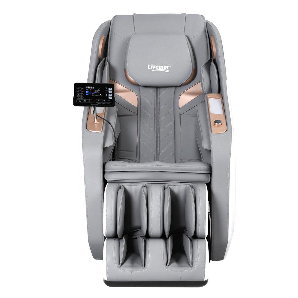 Arete Signature White Double Core Mechanism Electric Recliner  Massage Chair