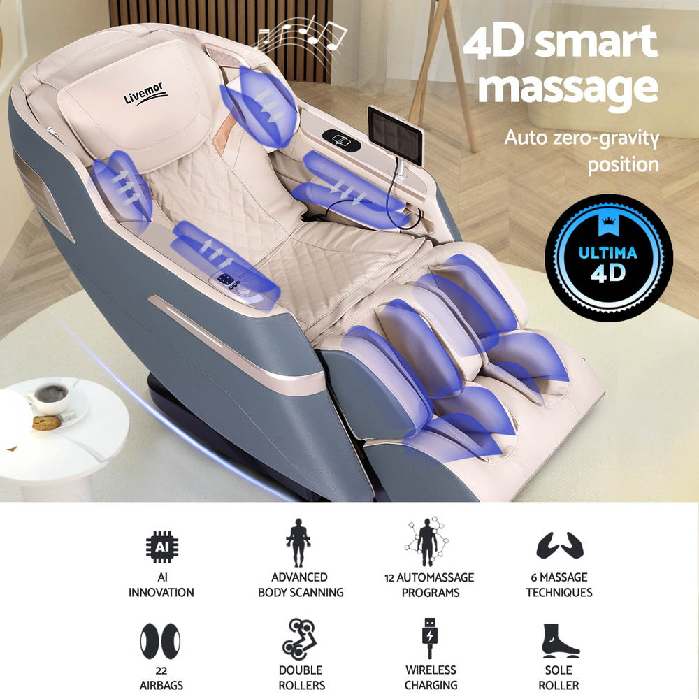 As Advertised - Sale 4D back roller with 3D buttock roller Massage Chair