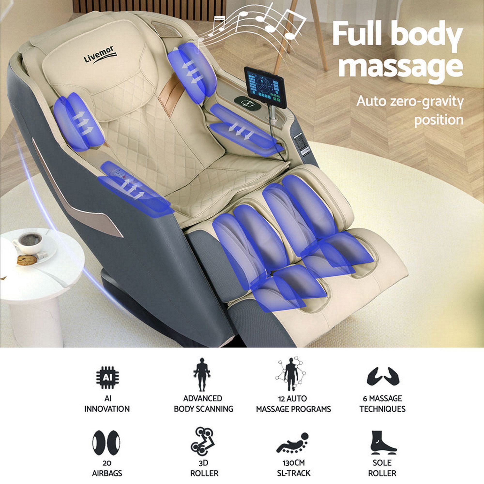 Arete SpineFlow 3D Electric Massage Chair Recliner Home Massager