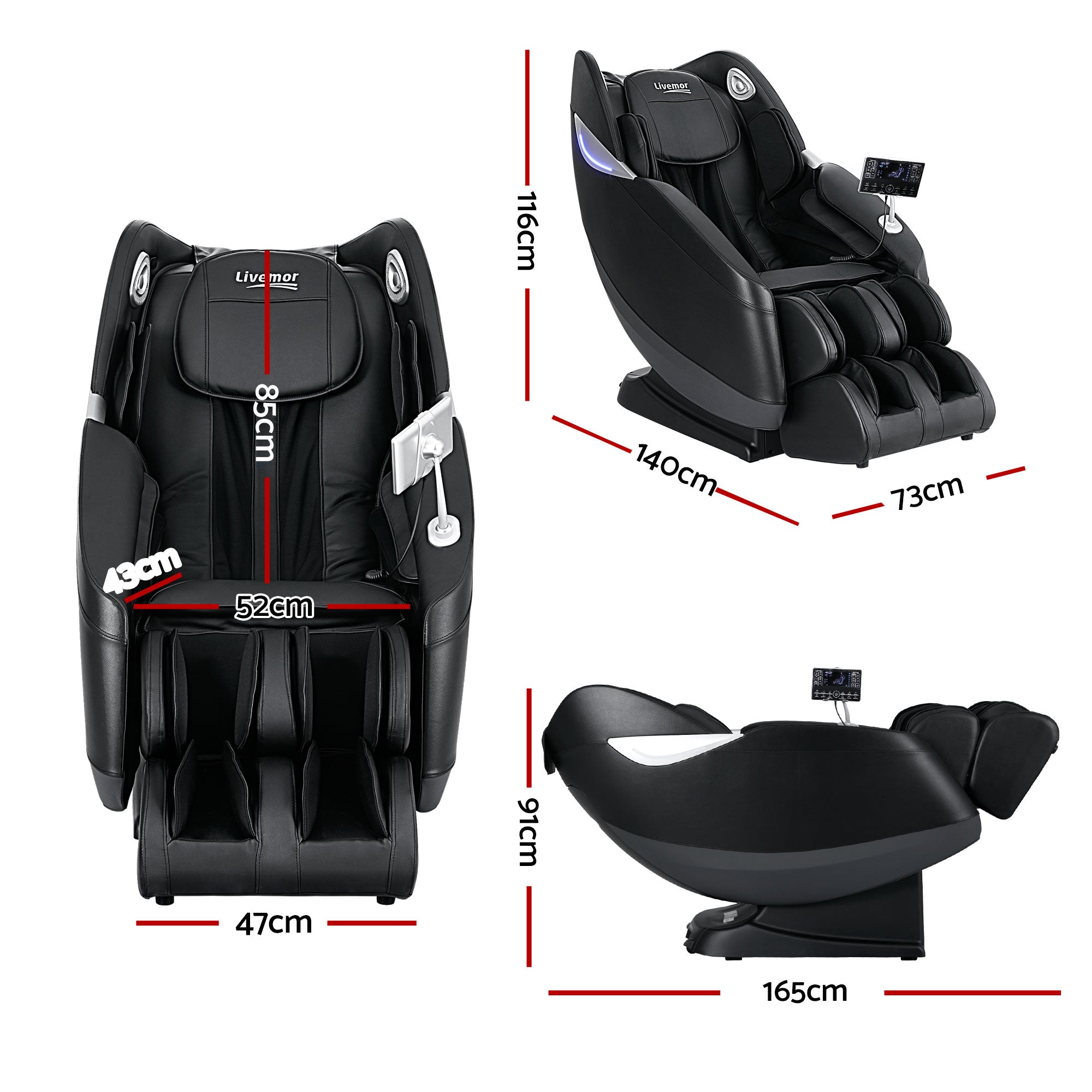 Arete Sync Lounge Electric Massage Recliner Chair Home 3D Massager