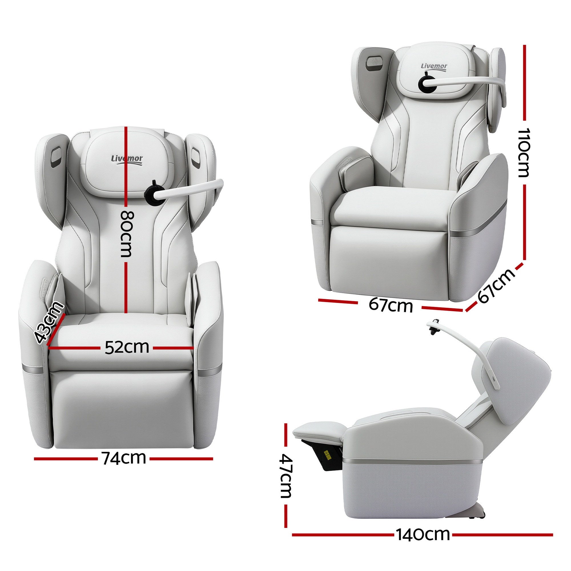 Arete ZENO Recliner Massage Vibration Chair Electric