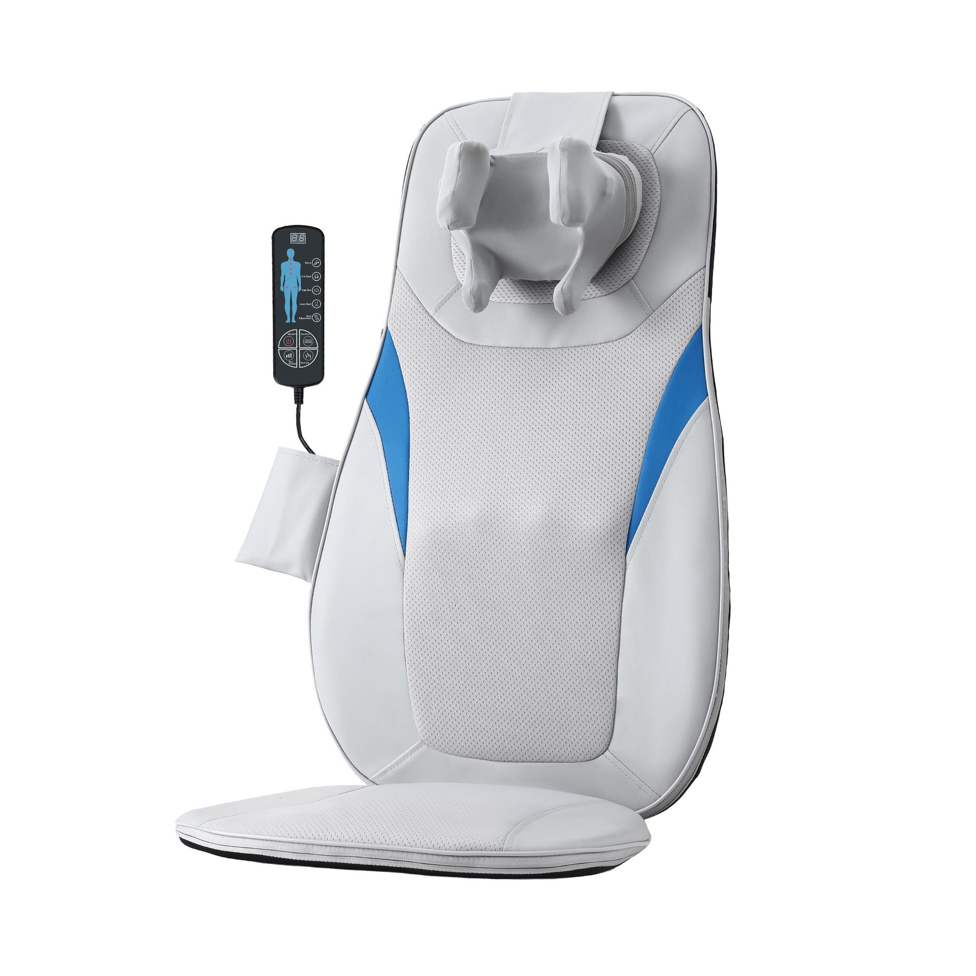 Rejuvachair Everyday Masseuse, 3D Kneading Heating Full Back Massage Cushion