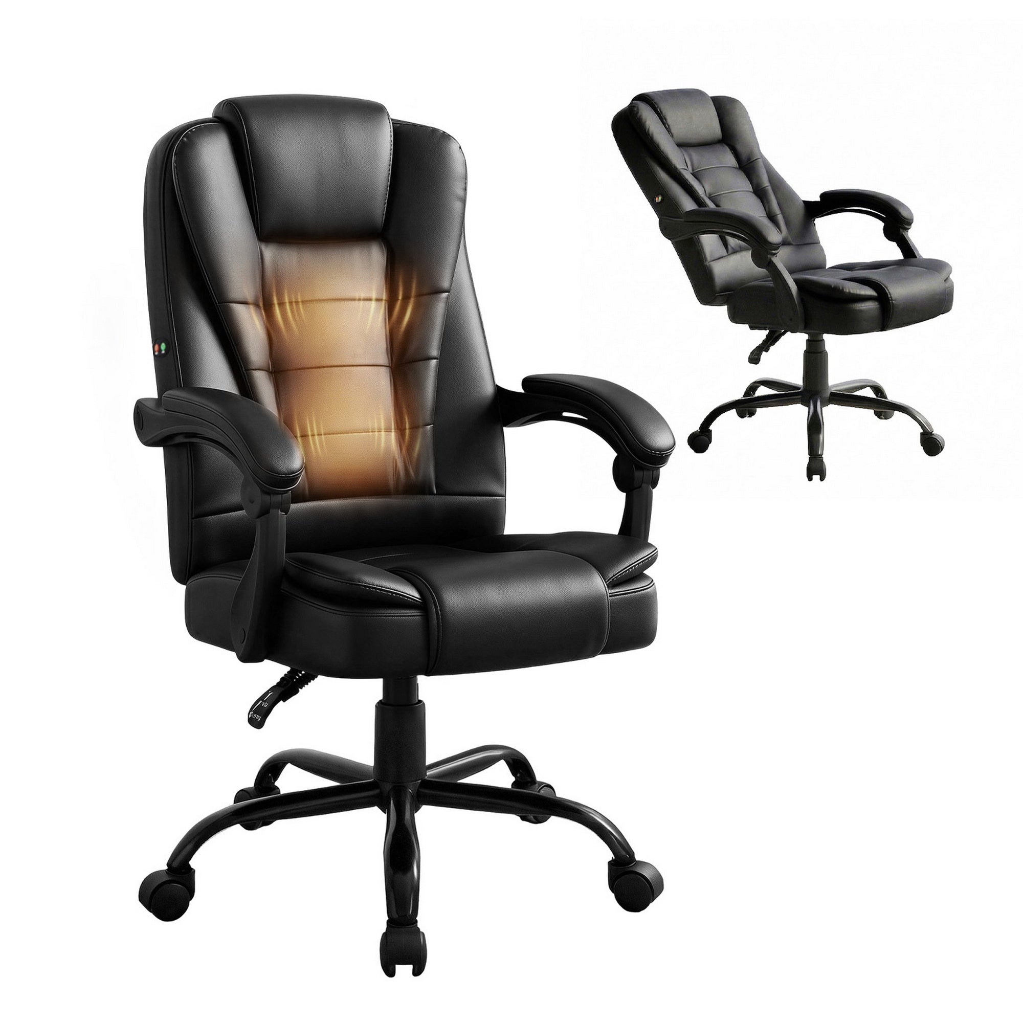 Rejuvachair Massage Office Black Leather Executive Computer Chair
