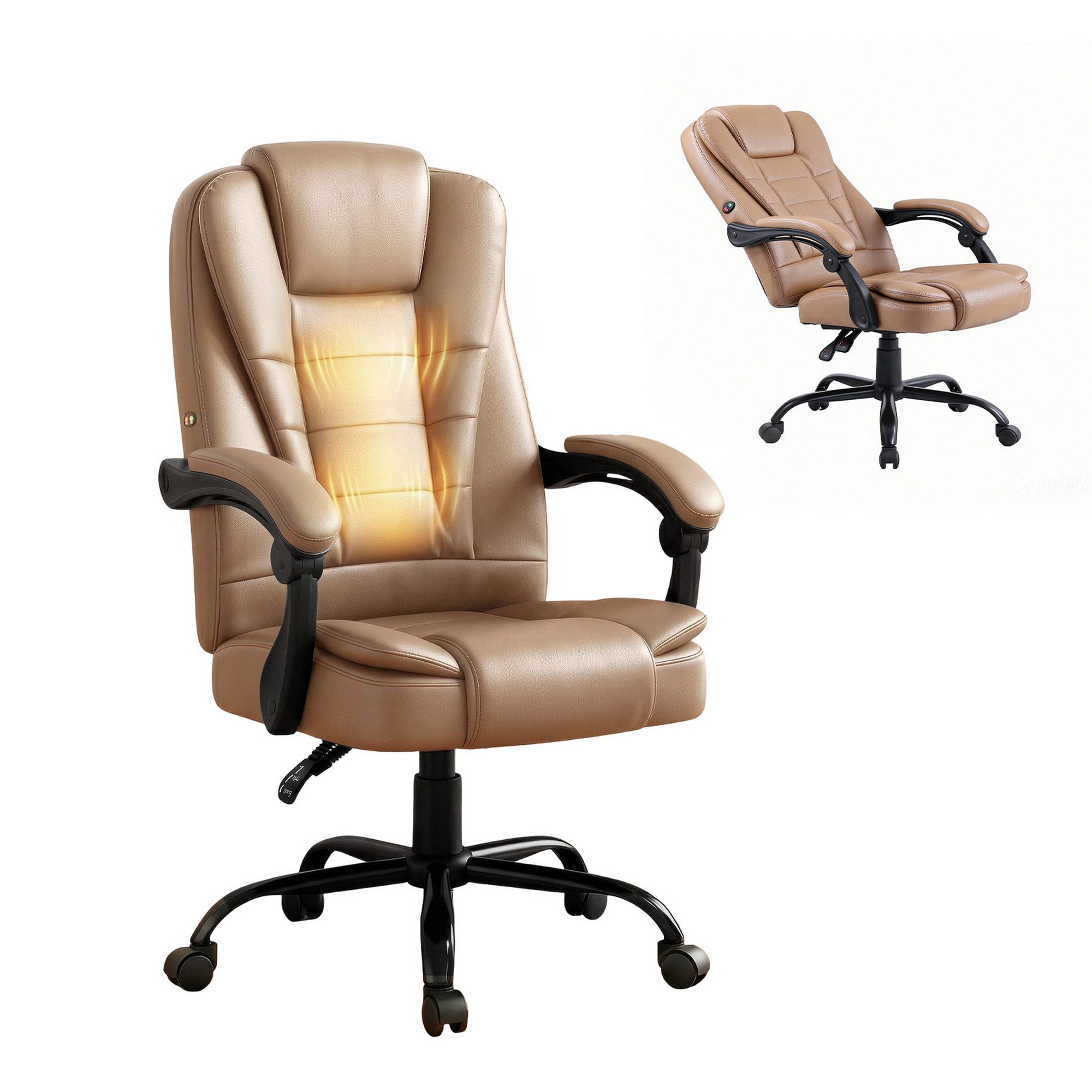 Rejuvachair Leather Espresso Executive Office Massage Chair