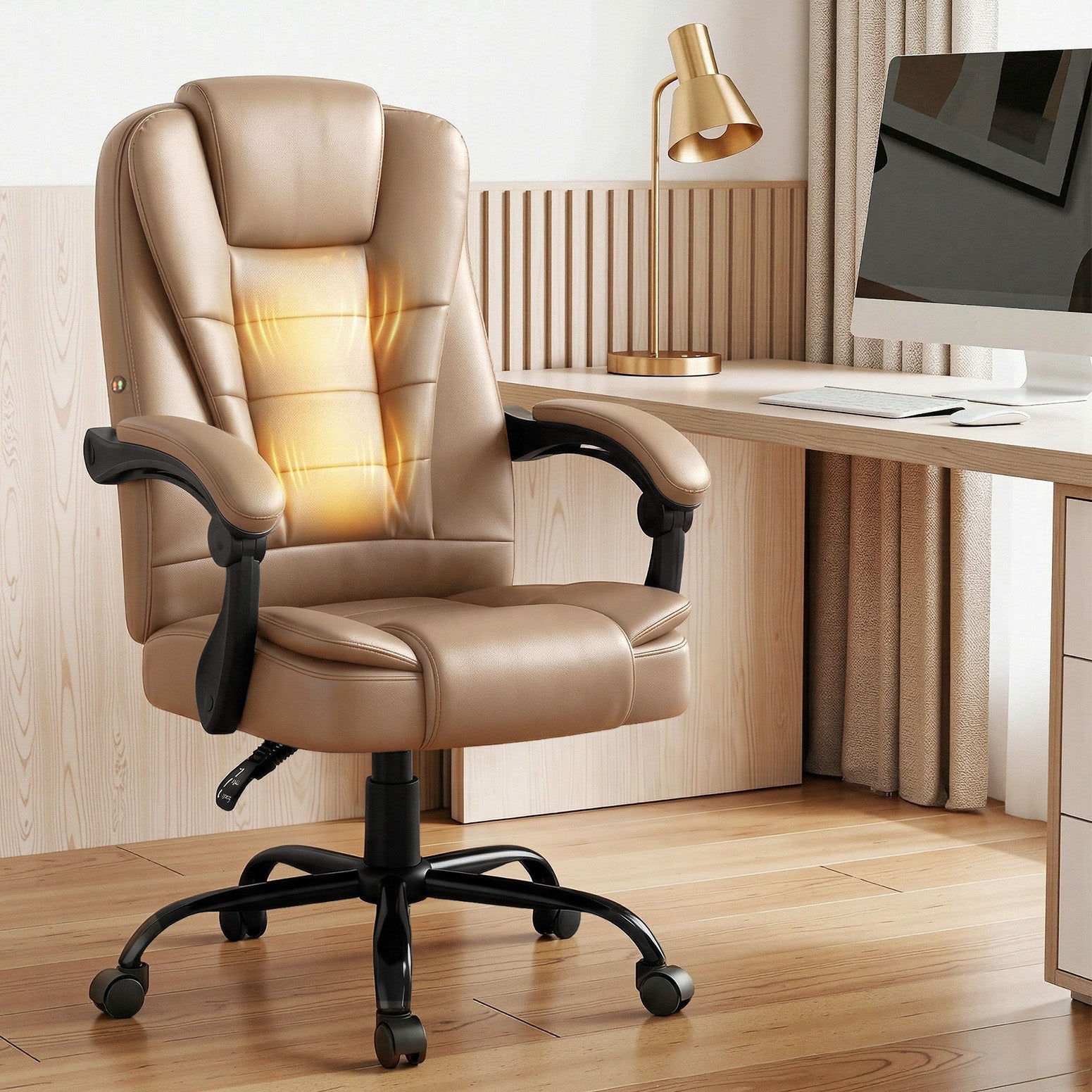 Rejuvachair Leather Espresso Executive Office Massage Chair