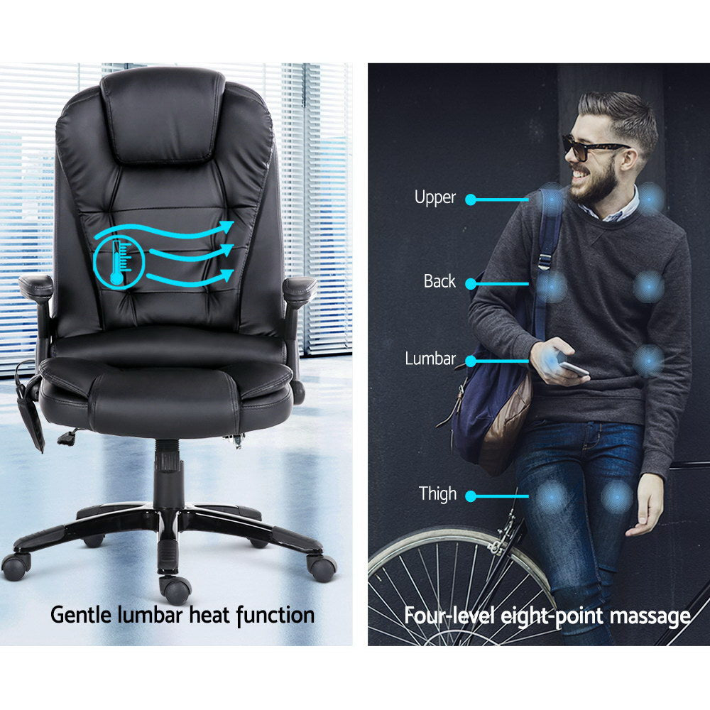 Rejuvachair 8 Point Massage Heated Office Chair