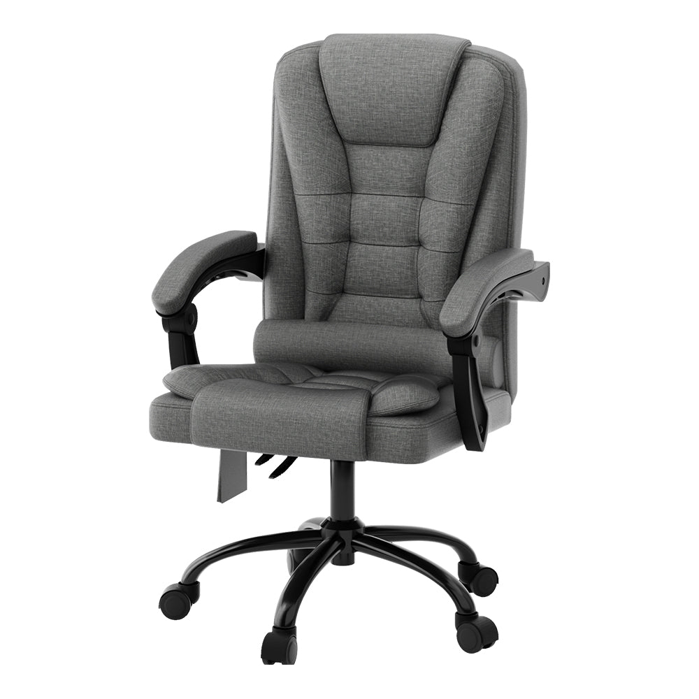 rejuvachair Fabric Black 2 Point Massage Office Chair
