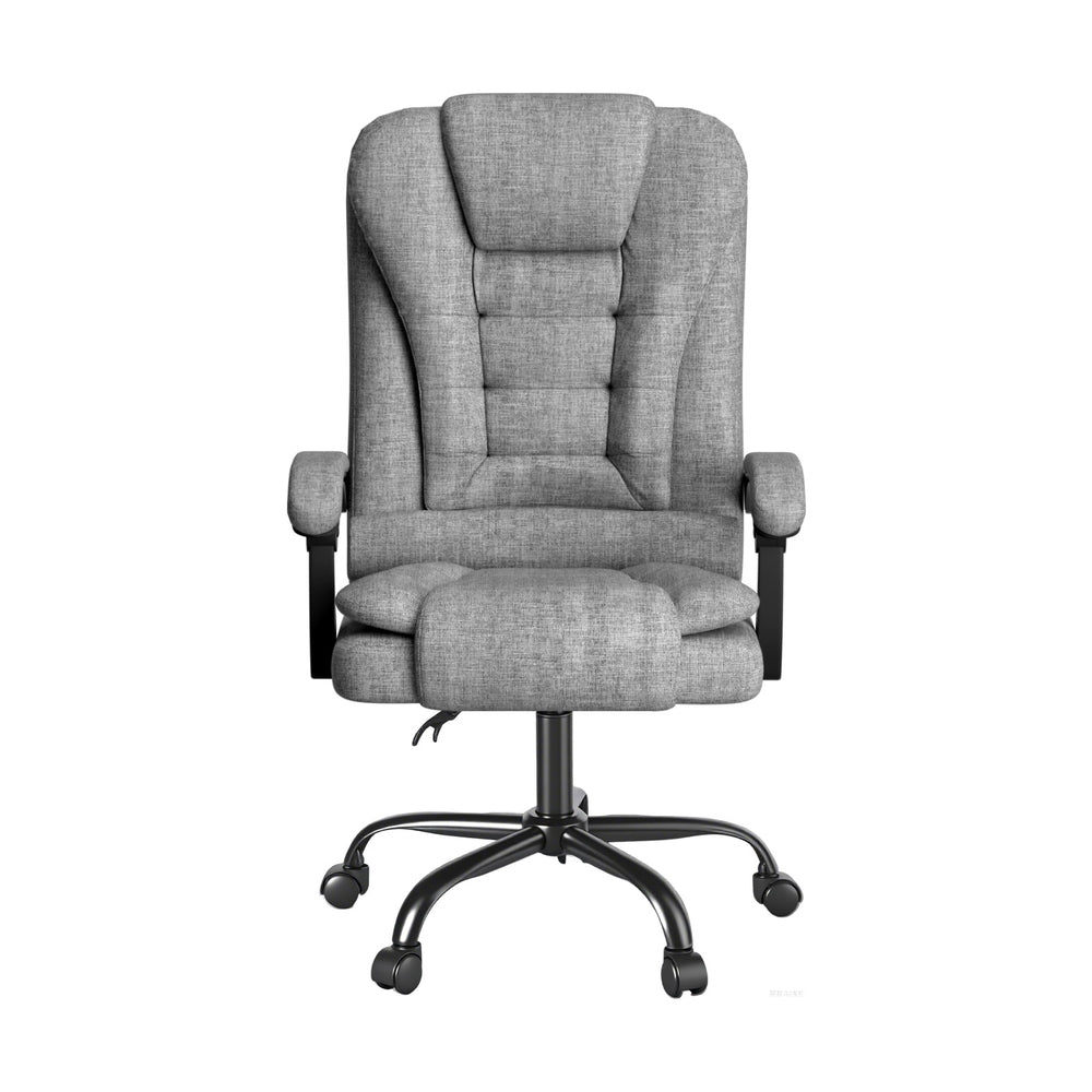 Rejuvachair Executive Grey Ergonomic Adjustable 4-Point Massage Office Chair