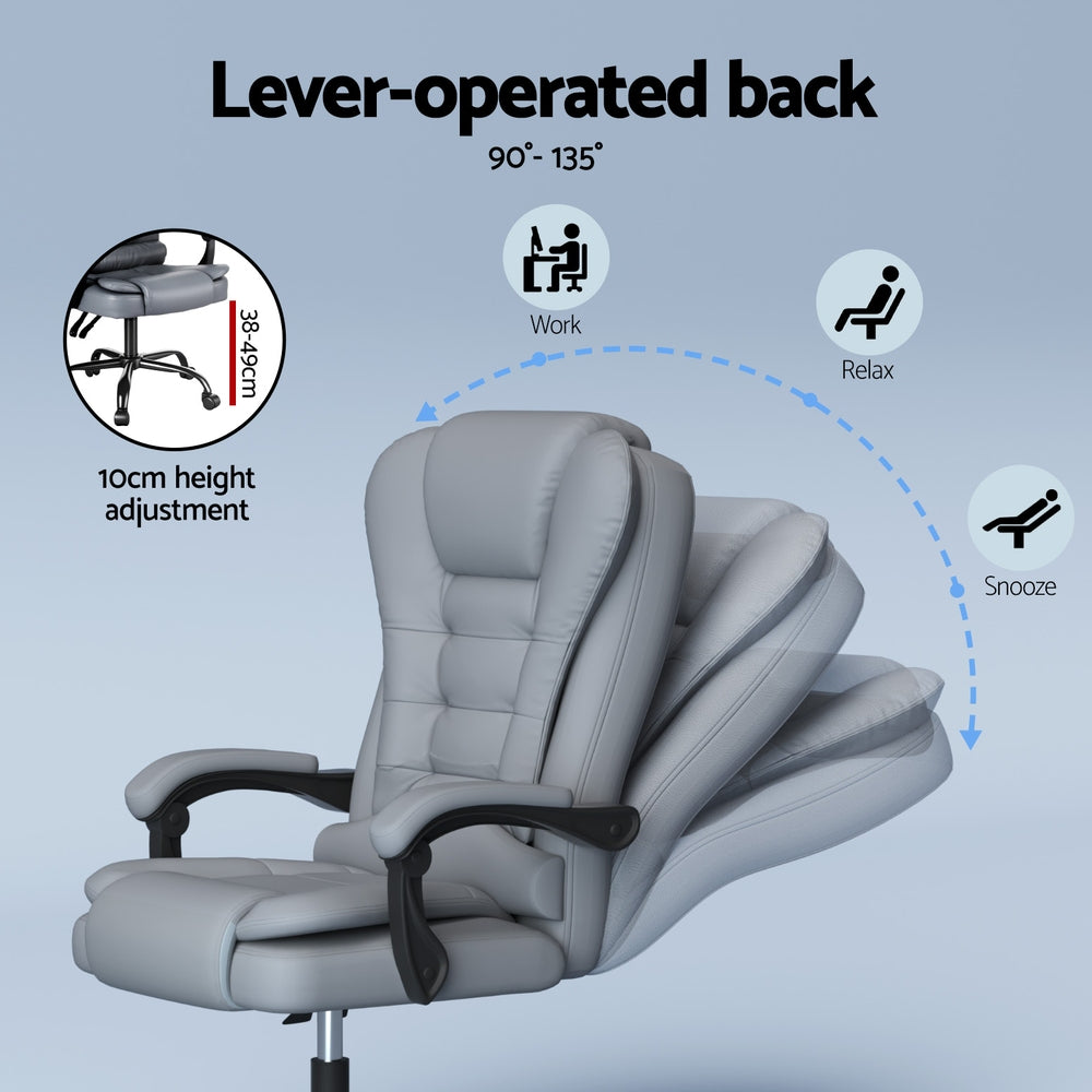 Rejuvachair Executive Office Chair 4-Point Massage Adjustable Ergonomic Recline