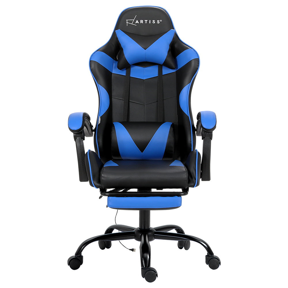 Rejuvachair Footrest Blue 2 Point Massage Gaming & Office Chair