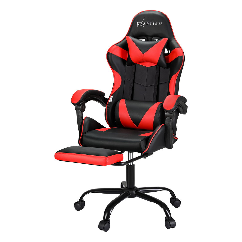 Rejuvachair Footrest Red 2 Point Massage Gaming & Office Chair