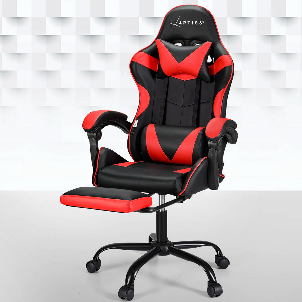 Rejuvachair Footrest Red 2 Point Massage Gaming & Office Chair