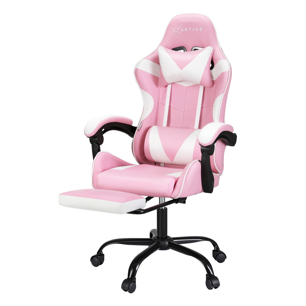 Rejuvachair Footrest Pink 2 Point Massage Gaming & Office Chair