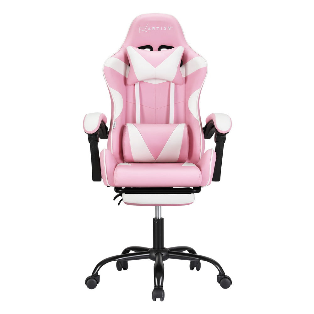 Rejuvachair Footrest Pink 2 Point Massage Gaming & Office Chair