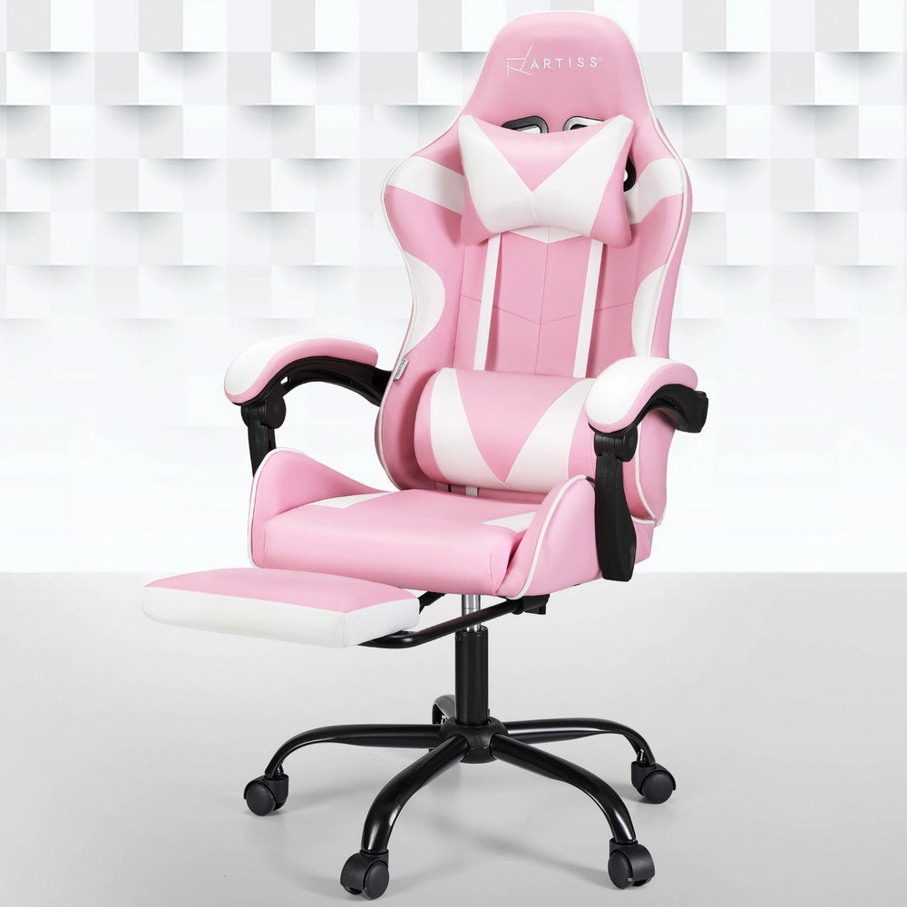 Rejuvachair Footrest Pink 2 Point Massage Gaming & Office Chair