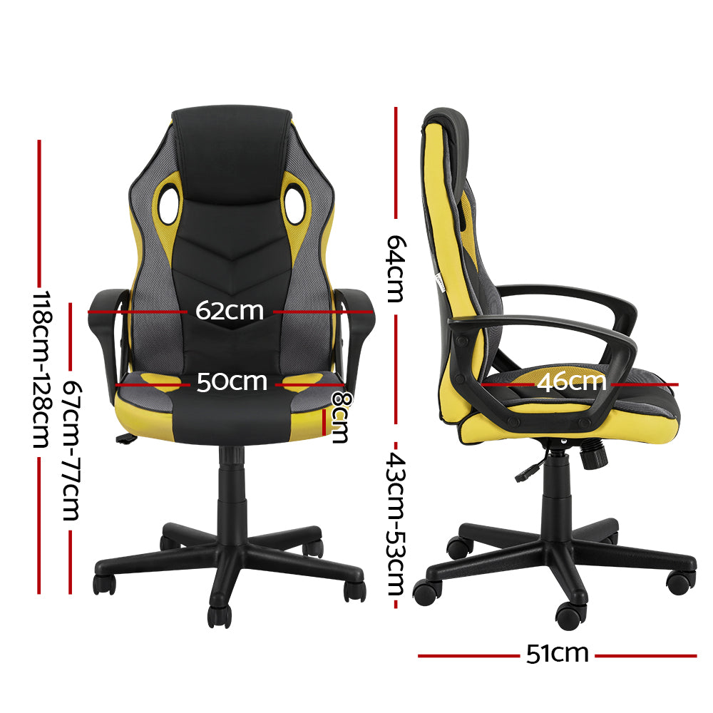 Rejuvachair Executive Racing High Back Yellow Gaming & Office Chair