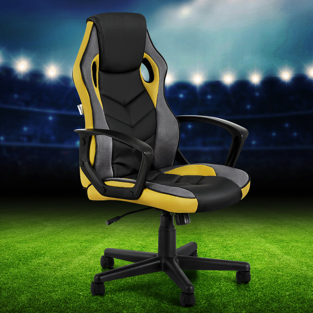 Rejuvachair Executive Racing High Back Yellow Gaming & Office Chair