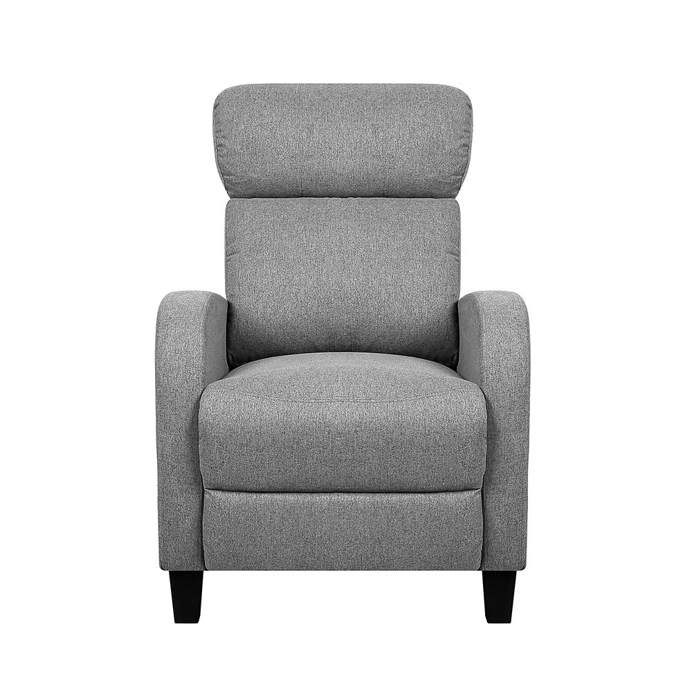 Arete Motion Fabric Reclining Armchair - Grey