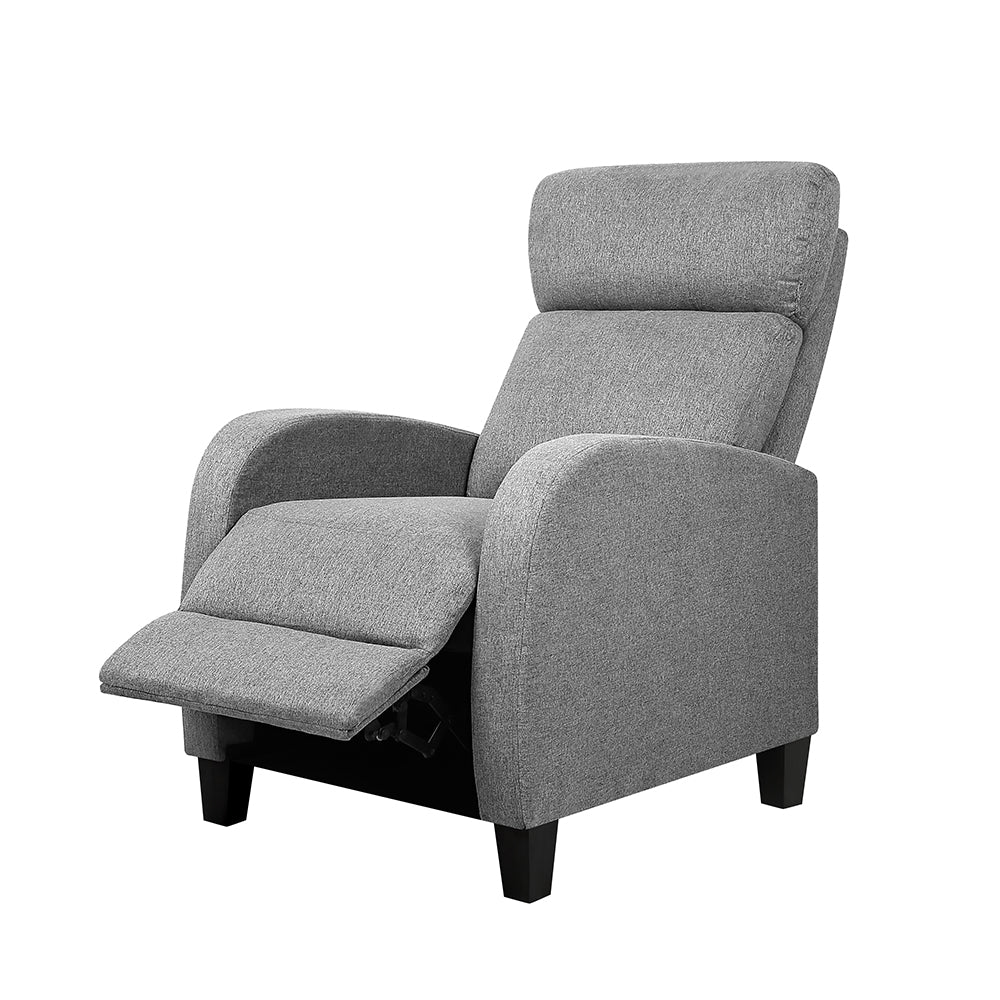 Arete Motion Fabric Reclining Armchair - Grey