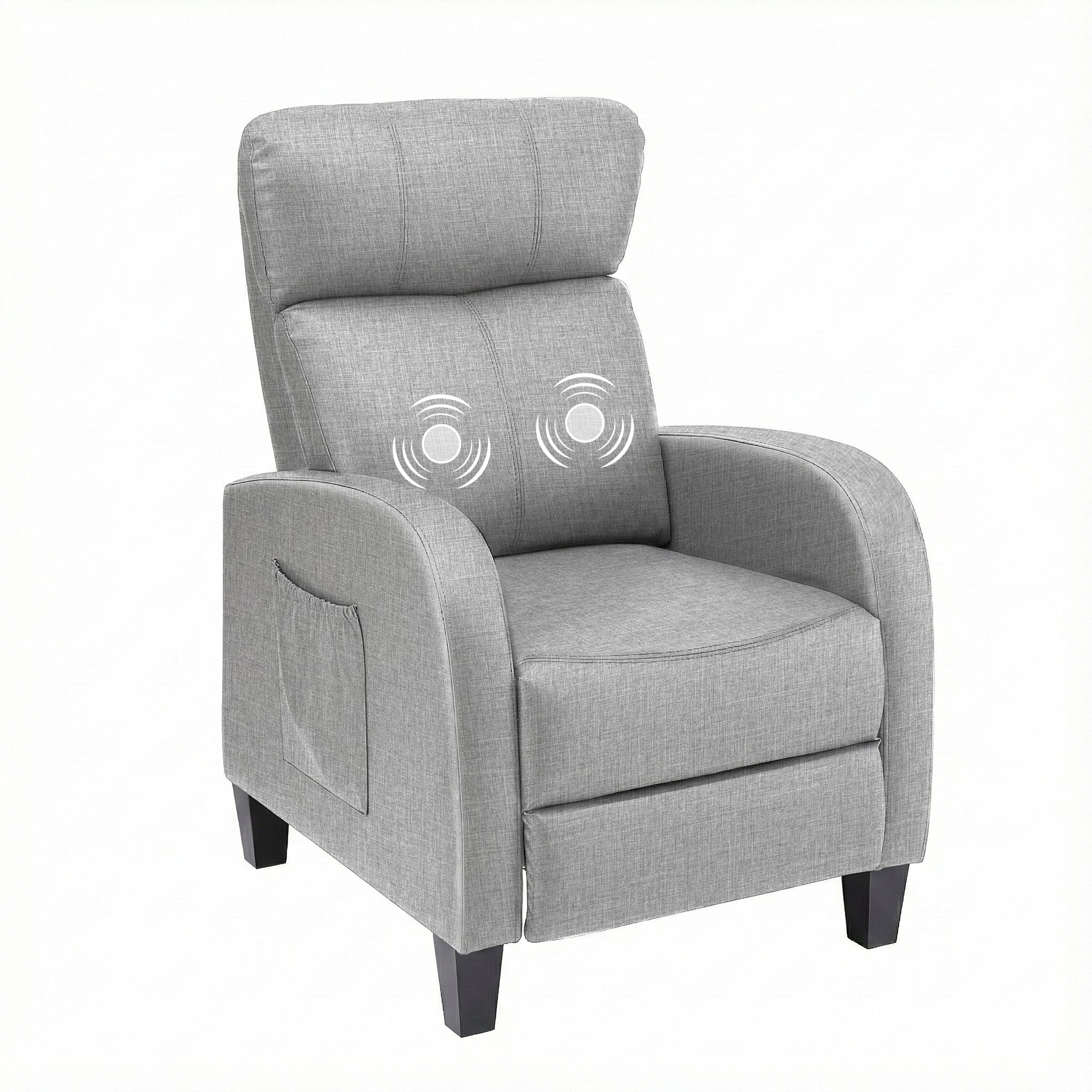 Arete Unwind,Grey Fabric Small Massage Recliner Chair