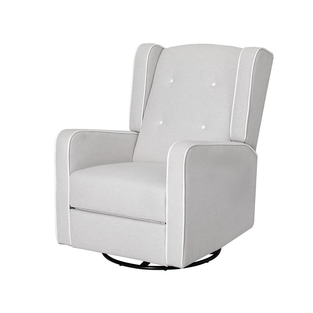 Arete Everyday 360 Swivel Grey Fabric Recliner Armchair