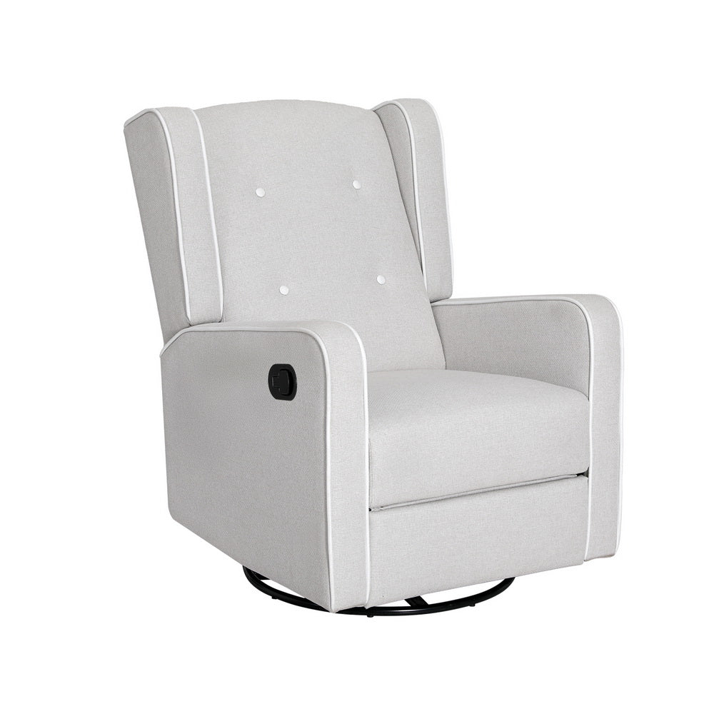 Arete Everyday 360 Swivel Grey Fabric Recliner Armchair