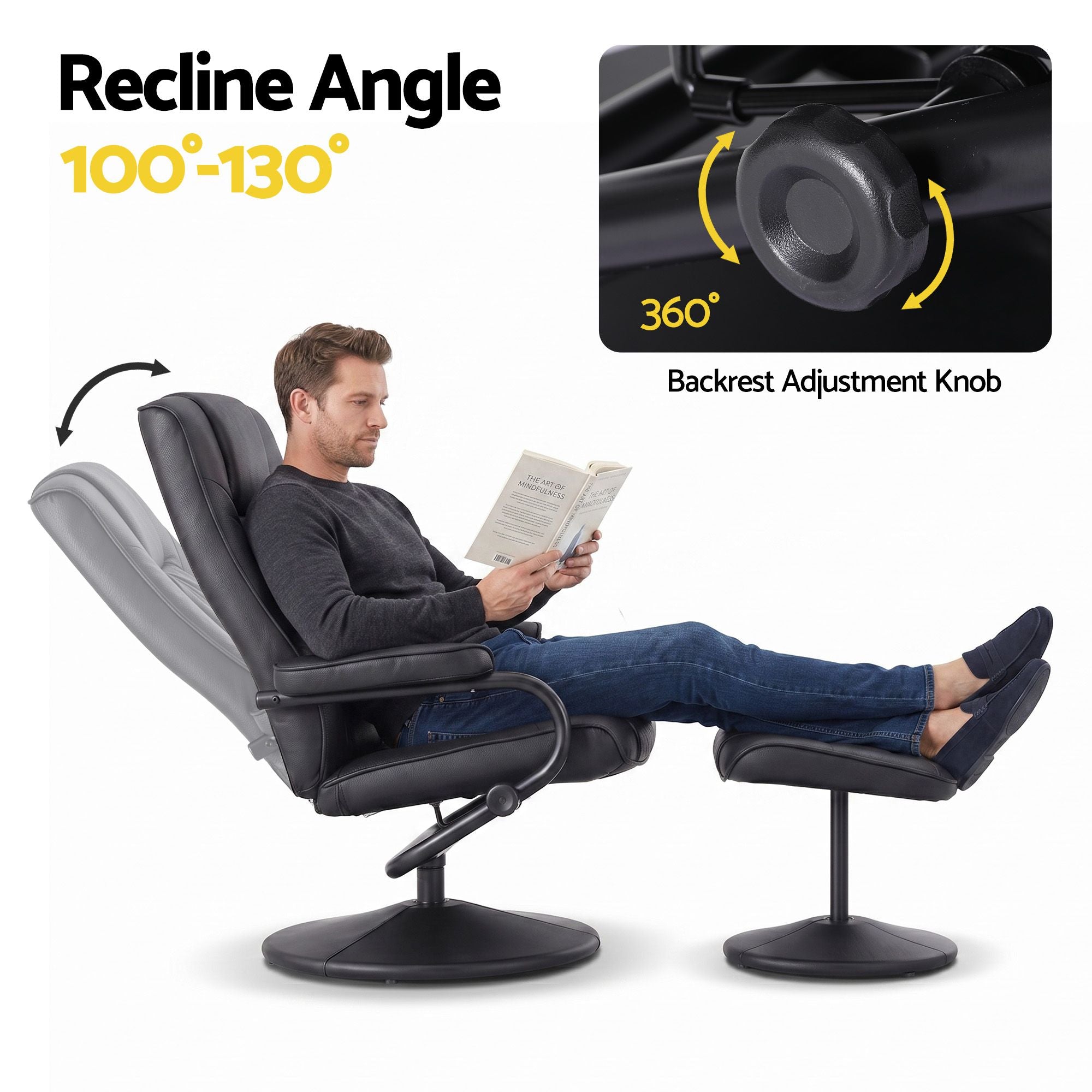 Rejuvachair Recliner with Ottoman - Image 4 of 9