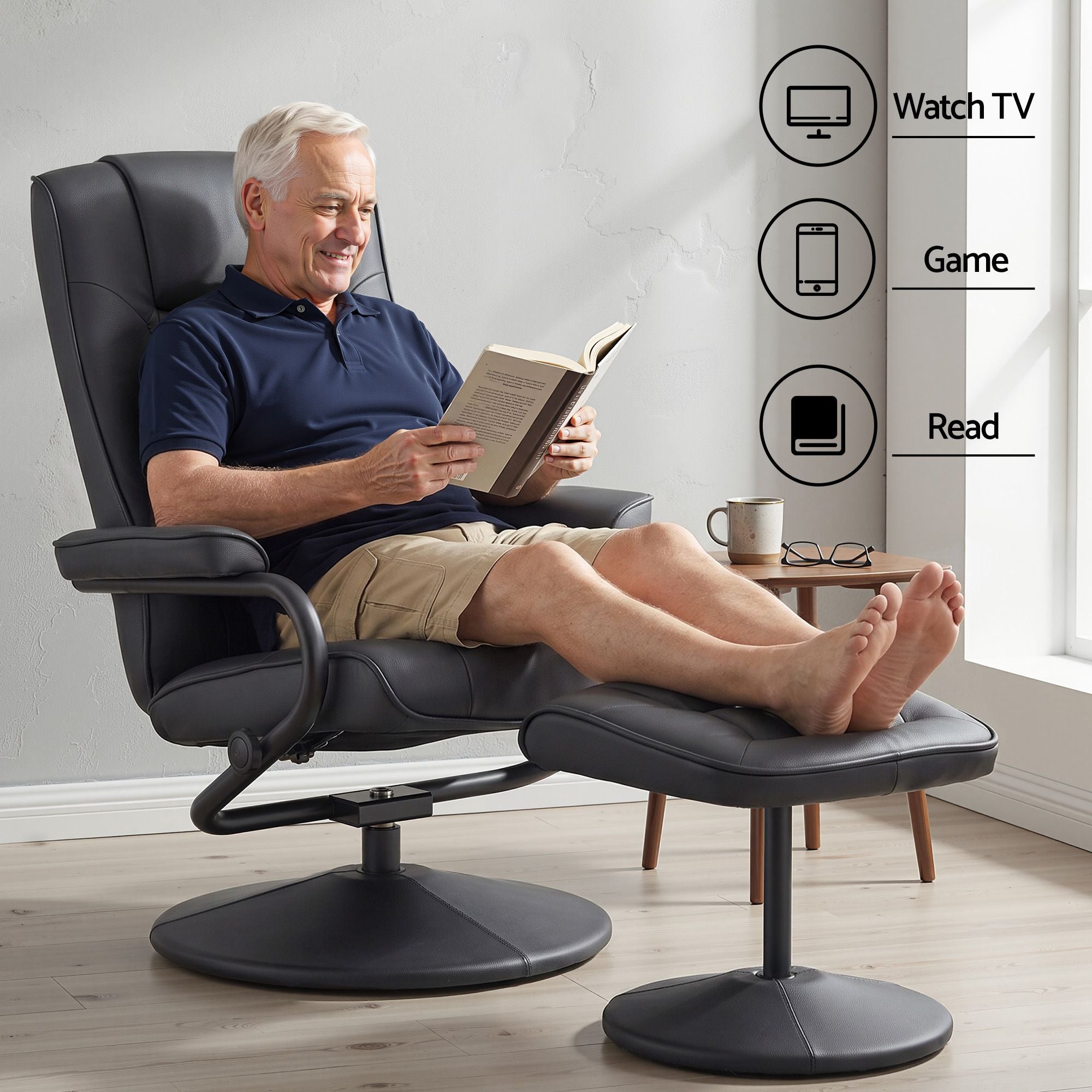 Rejuvachair Recliner with Ottoman - Image 8 of 9