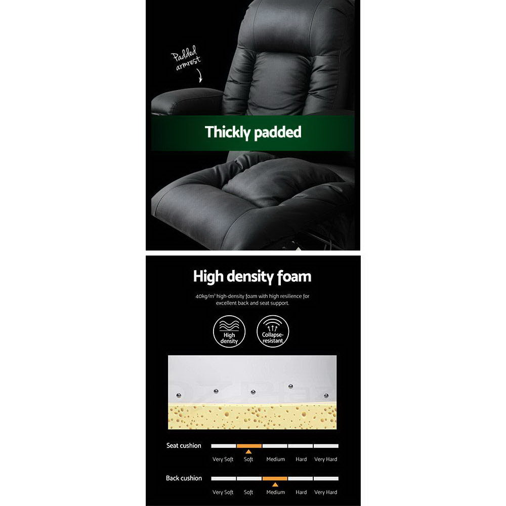 Arete Lux Recliner Leather Electric Heated Massage Chair