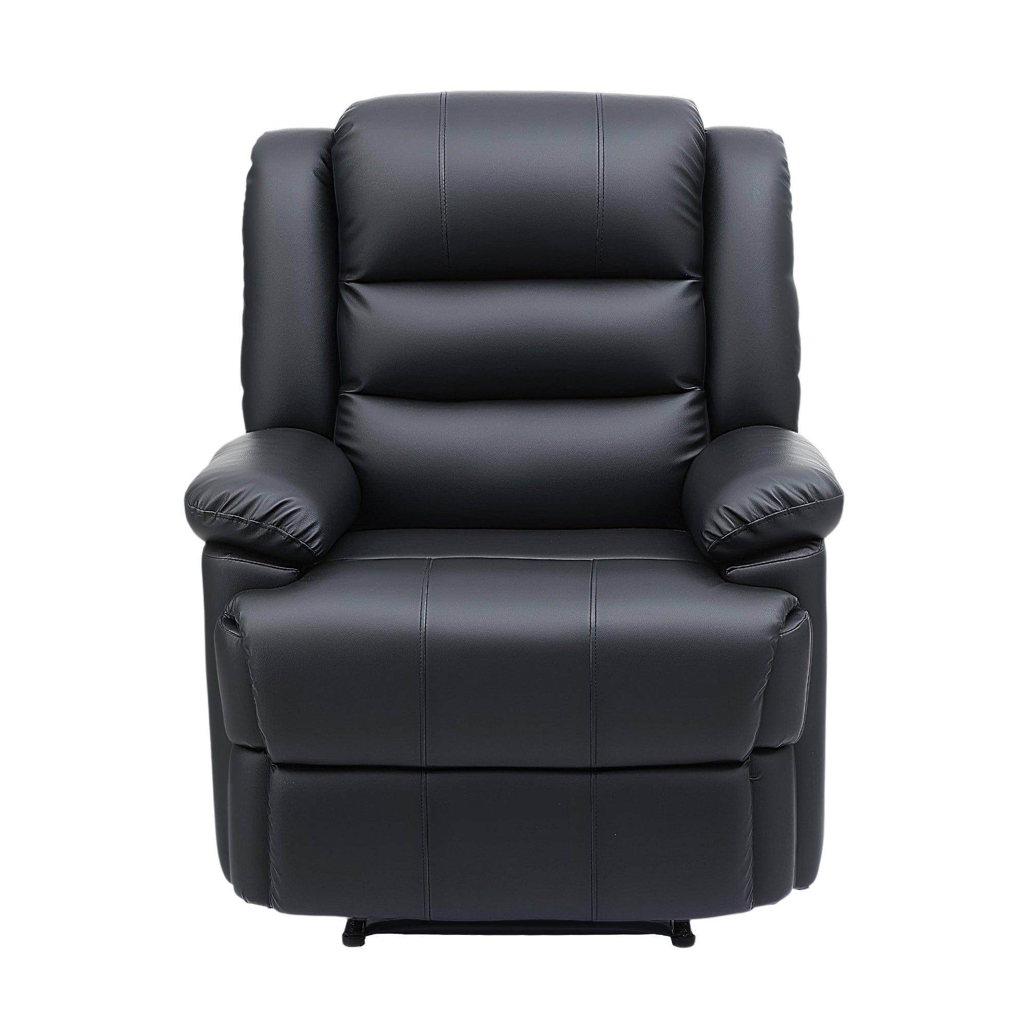 Arete Horizon, Black Leather Recliner Chair with 16 Led colours