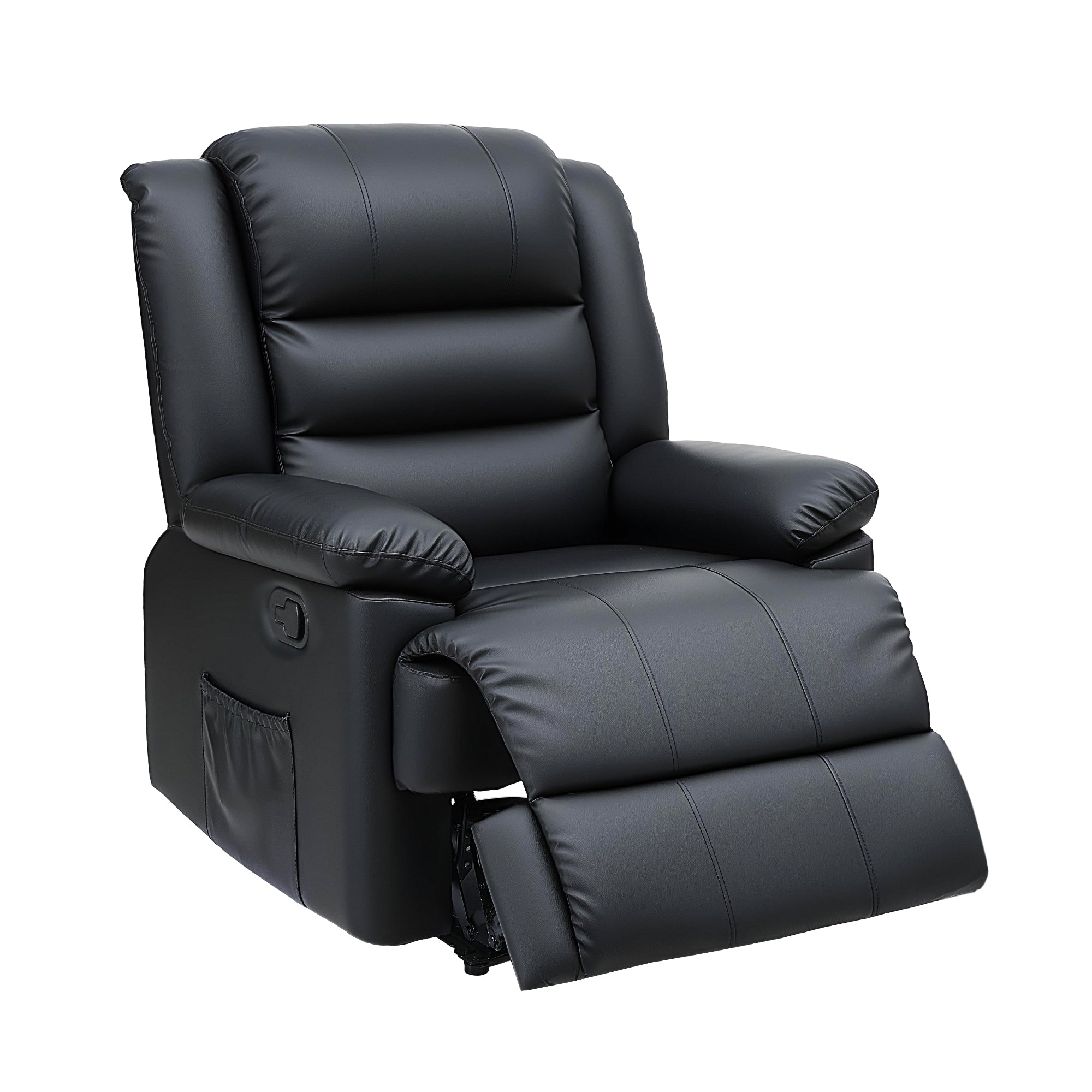 Arete Horizon, Black Leather Recliner Chair with 16 Led colours