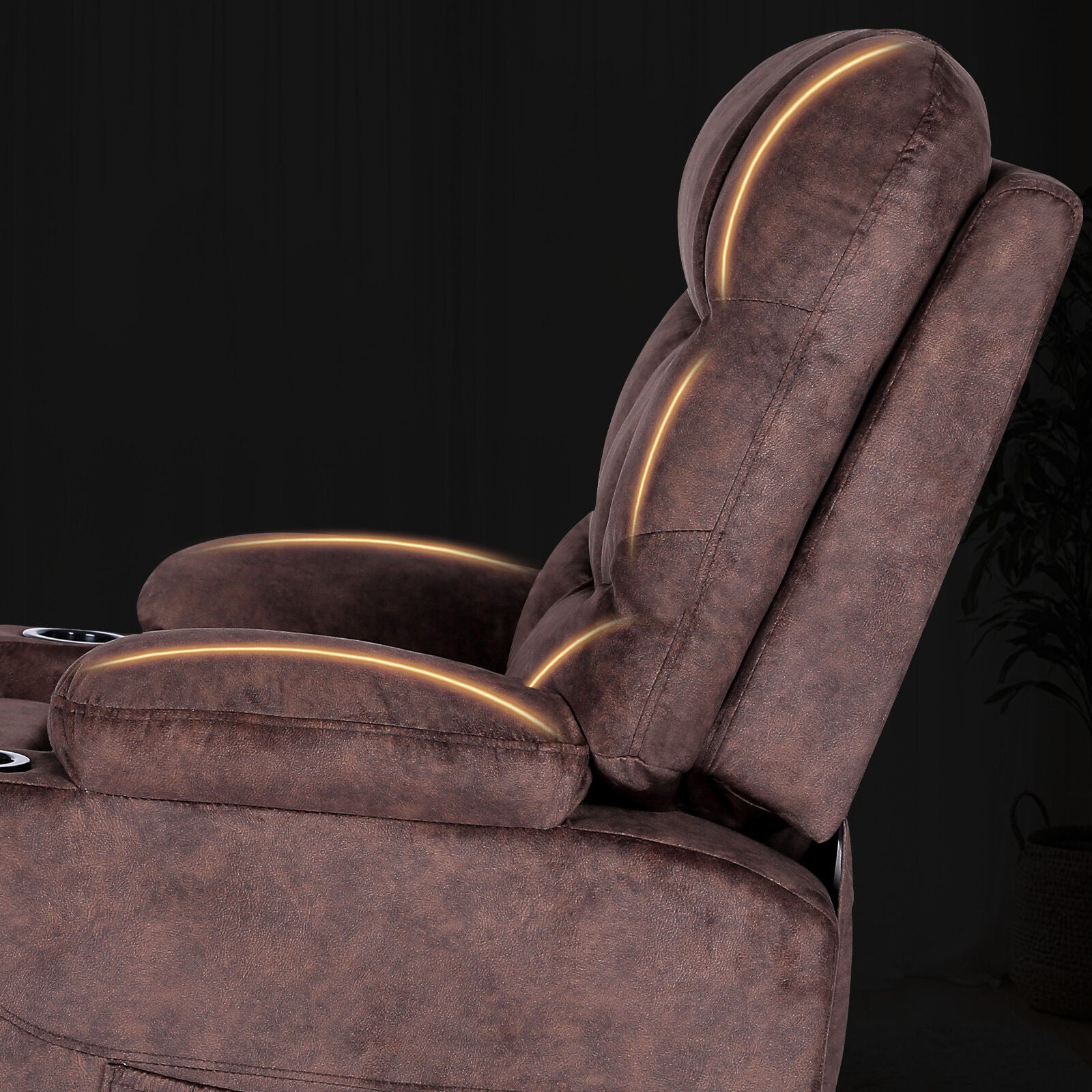 Rejuchair Relax, AVERY BROWN Electric  Sofa Arm Massage Recliner Chair