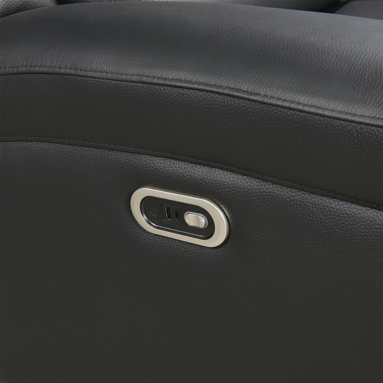Rejuvachair Elevate 1 Seater Electric Black Leather Recliner