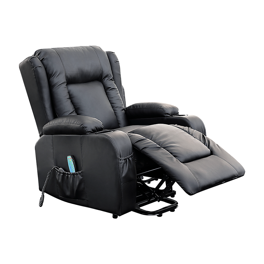 Arete Balance Recliner Leather Chair – Electric Massage Lift Chair with Heat Function