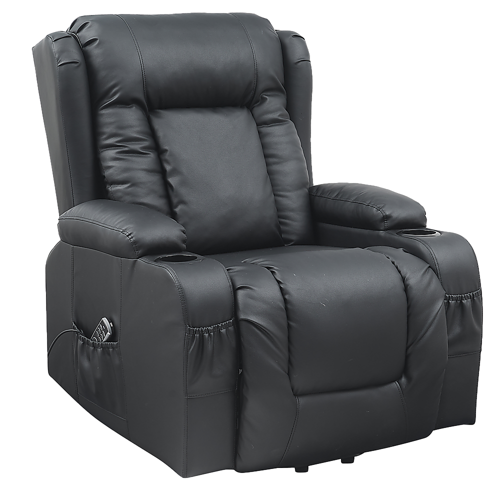 The Comfort Lift Heated Leather Recliner Electric Massage Chair with USB port
