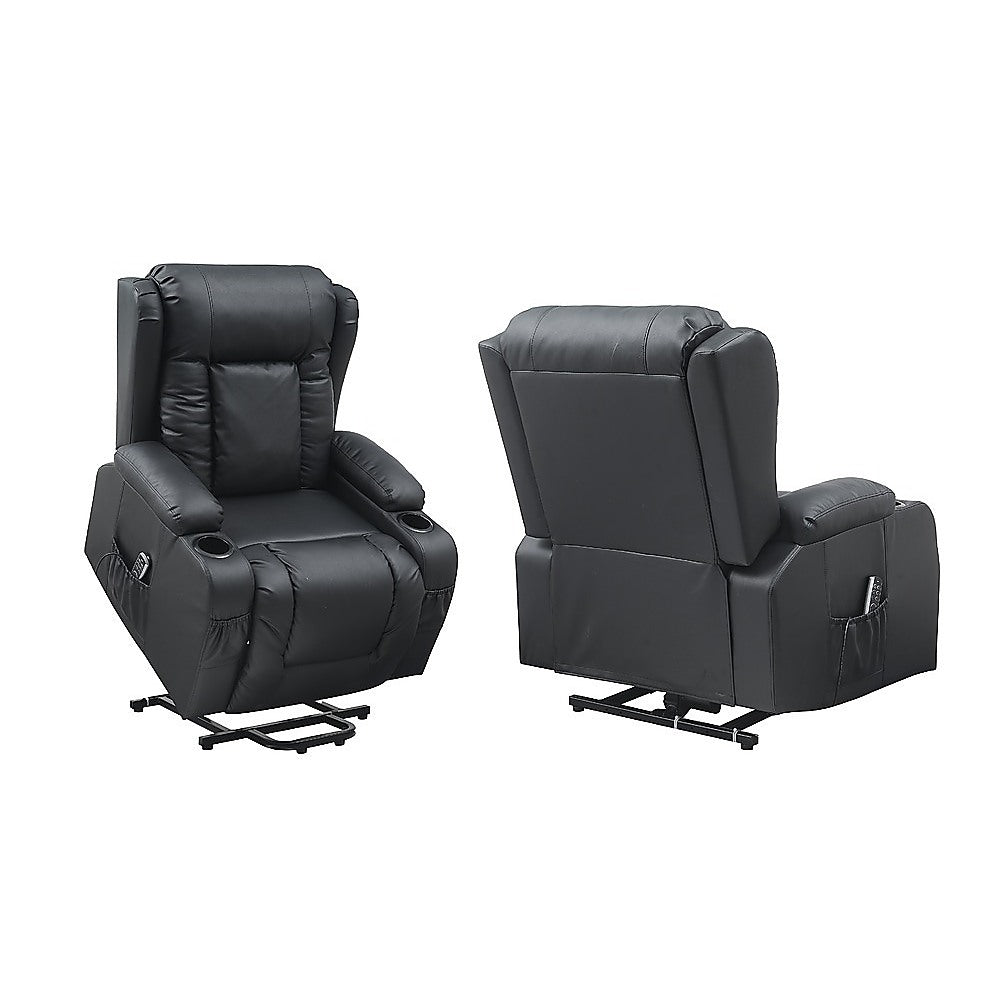 The Comfort Lift Heated Leather Recliner Electric Massage Chair with USB port