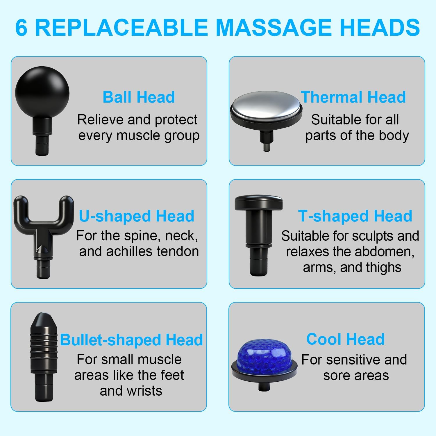 Red Lightweight Mini Hot Cold Massage Gun with 6 Heads - 6 Intensity Dual Thermal Therapy Muscle Reliever for Portable Body Recovery